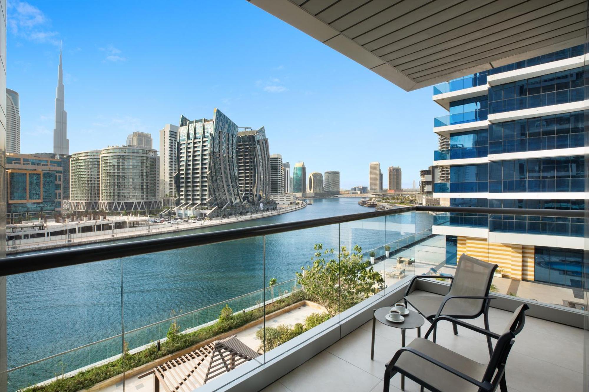 Royal Continental Suites Business Bay Dubai Exterior photo View from the balcony of a typical apartment